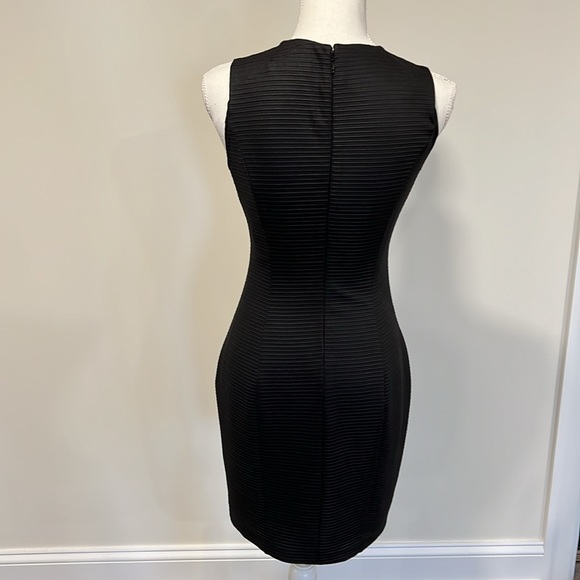 Guess Los Angeles Black Sleeveless Dress Ribbed with Cut Outs Size 4 - Picture 5 of 10